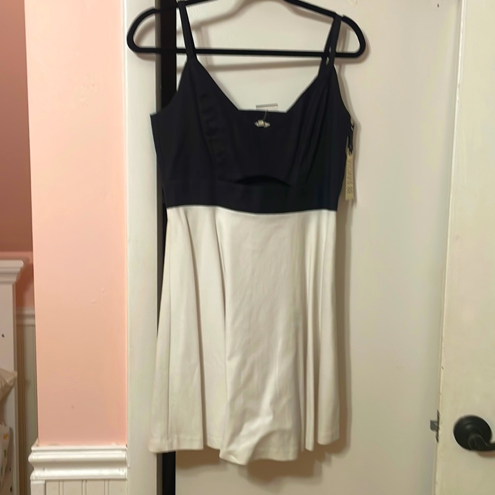 Fun black and white mini dress NWT